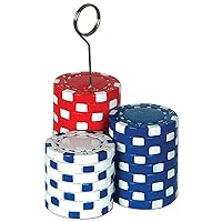 Beistle Poker Chips Photo Balloon Holder For Casino Theme Party Decorations, Red/Blue/White, 6 ounces