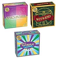 Eyecatcher + Wit's End + Wordplay = Triple Play Board Game Bundle for Adults and Family Game Night