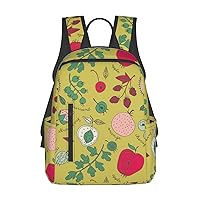 Summer Fruit Print Large-Capacity Backpack, Simple And Lightweight Casual Backpack, Travel Backpacks