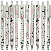 sencoo 24 Pack Cute Cartoon Gel Black Ink Pens Assorted Style Writing Pens for Kiddos Birthday Present School Prize Student Gift Fun Girl Pens (Black)