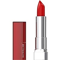 Maybelline Color Sensational Lipstick, Lip Makeup, Cream Finish, Hydrating Lipstick, Nude, Pink, Red, Plum Lip Color, Hot Chase, 0.15 oz; (Packaging May Vary)