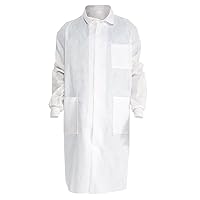 Kimtech A8 Certified Lab Coats with Knit Cuffs + Extra Protection, Protective 3-Layer SMS Fabric, Back Vent, Unisex,