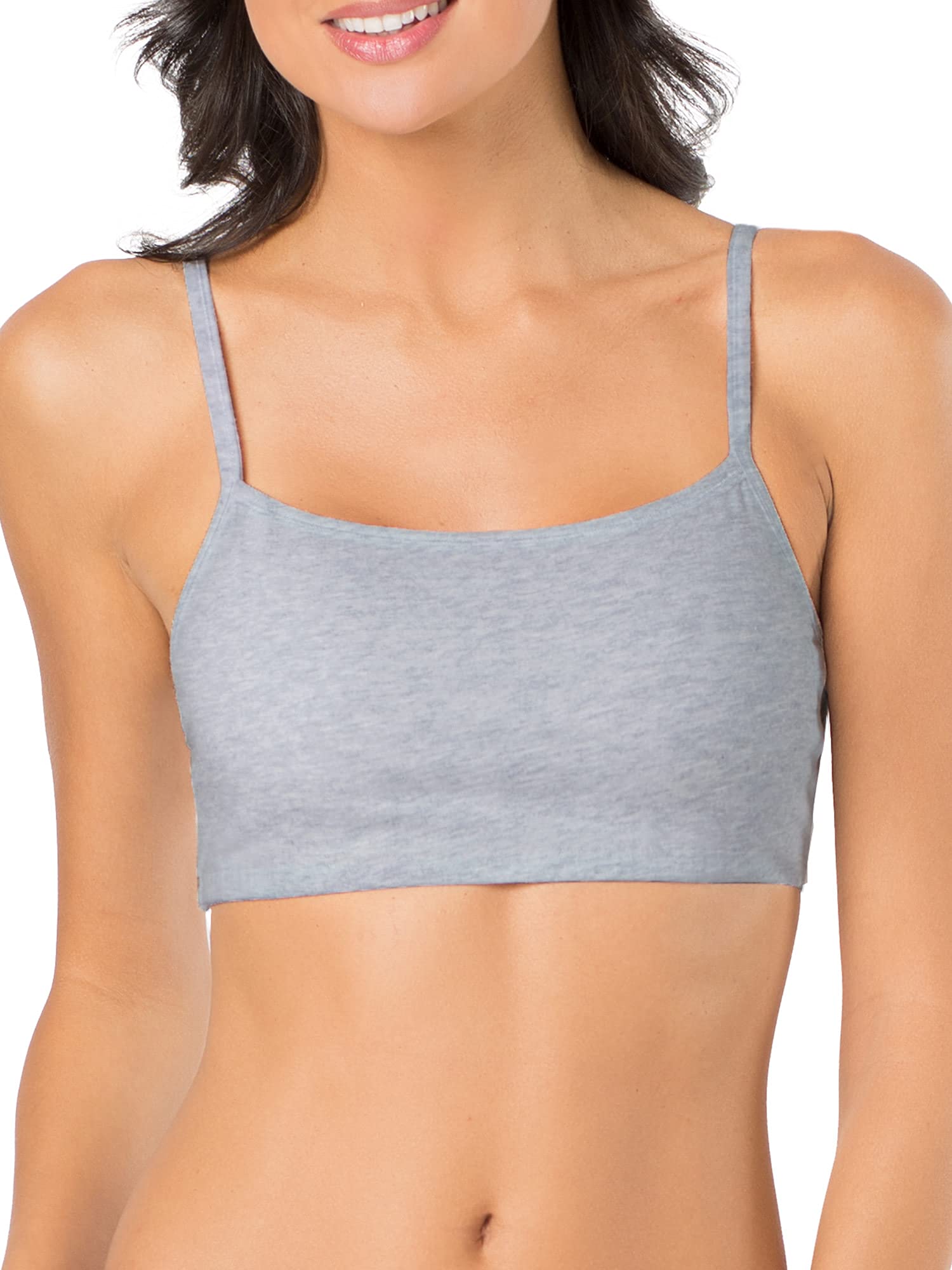 Fruit of the Loom Women's Spaghetti Strap Cotton Pullover Sports Bra Value Pack