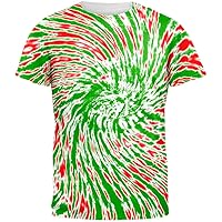 Old Glory Christmas Tie Dye Red Green All Over Adult T-Shirt - 2X-Large