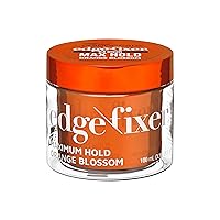 KISS COLORS & CARE 24 Hour Maximum Hold Scented Edge Fixer, Biotin B7 Infused, All Hair Types, Non-Greasy Gel, No Flaking, 100 mL (3.38 US fl. oz.) - Orange Blossom Scent