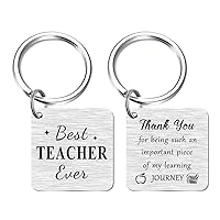 SOUSYOKYO Teacher Appreciation Gifts for Women Men, Birthday Graduation Teacher Week Christmas Keychain for Teacher, Best Teacher Ever Present from Students