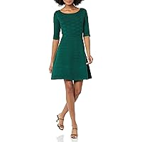 Eliza J Women's Textured Knit Fit and Flare Dress