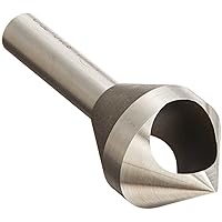 KEO 53515 Cobalt Steel Single-End Countersink, Uncoated (Bright) Finish, 82 Degree Point Angle, Round Shank, 3/8
