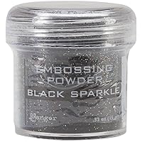 Ranger 359851 Embossing Powder, Black Sparkle