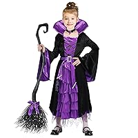Halloween Witch Costume Fairytale Witch Deluxe Set Fancy Party Dress Up for Girls