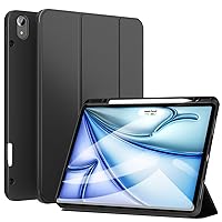 ZtotopCase for New iPad Air 13 Inch Case 2024,Pro 12.9 3rd Generation Case 2018 with Pencil Holder,Auto Sleep/Wake,Slim Cover for iPad 13''Case, Black