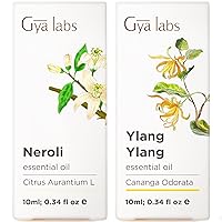 Neroli Essential Oil for Skin & Ylang Ylang Essential Oil for Skin Set - 100% Pure Therapeutic Grade Essential Oils Set - 2x10ml - Gya Labs