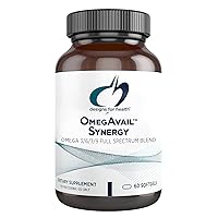 Designs for Health OmegAvail Synergy - Omega Complex for Adults - Omega 3-6-7-9 Fatty Acids from Borage and Macadamia Oil + Triglyceride (TG) Fish Oil with DHA & EPA (60 Softgels)