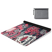 ALAZA Day of The Dead Colorful Sugar Skull with Floral Yoga Mat Non Slip Fitness Exercise Mat, Workout Mat for Yoga, Pilates and Floor Exercises