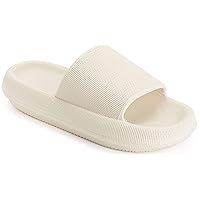 Joomra Pillow Slippers for Women and Men Non Slip Quick Drying Shower Slides Bathroom Sandals | Ultra Cushion | Thick Sole