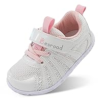 Besroad Kids Fashion Sneaker Breathable Athletic Running Shoe for Girls and Boys with Sizes for Toddler Barefoot Tennis Shoes Walking Shoes Sliver 4-4.5Toddler