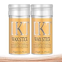 2 Packs Hair Wax Stick,Hair Stick for Hair Wigs Edge Control Slick Stick Hair Pomade Stick Non-greasy Hair Styling Wax Products for Fly Away & Edge Frizz Hair 2.7 Oz (2 Pack)