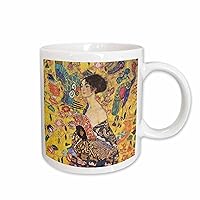 3dRose Print of Frieze in Beethoven's Honor by Klimt Mug, 11 oz, White