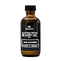 MNSC Vanilla Bourbon Naturally Better Beard Oil & Conditioner - Softens, Smooths, & Strengthens Beard Growth, Hypoallergenic, All-Natural, Plant-Derived, Handmade in USA