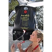 Texsport 5 Gallon Outdoor Portable Solar Shower for Camping Hiking Backpacking, Black