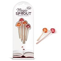 Magic Sprout, Mini-Mushroom Bookmarks - Set of 4 - Two Sizes & Colors - Soft, Flexible Silicone - Fun Stocking Stuffer, Gift for Book Lovers, Teachers, Back to School - Cottagecore Decor