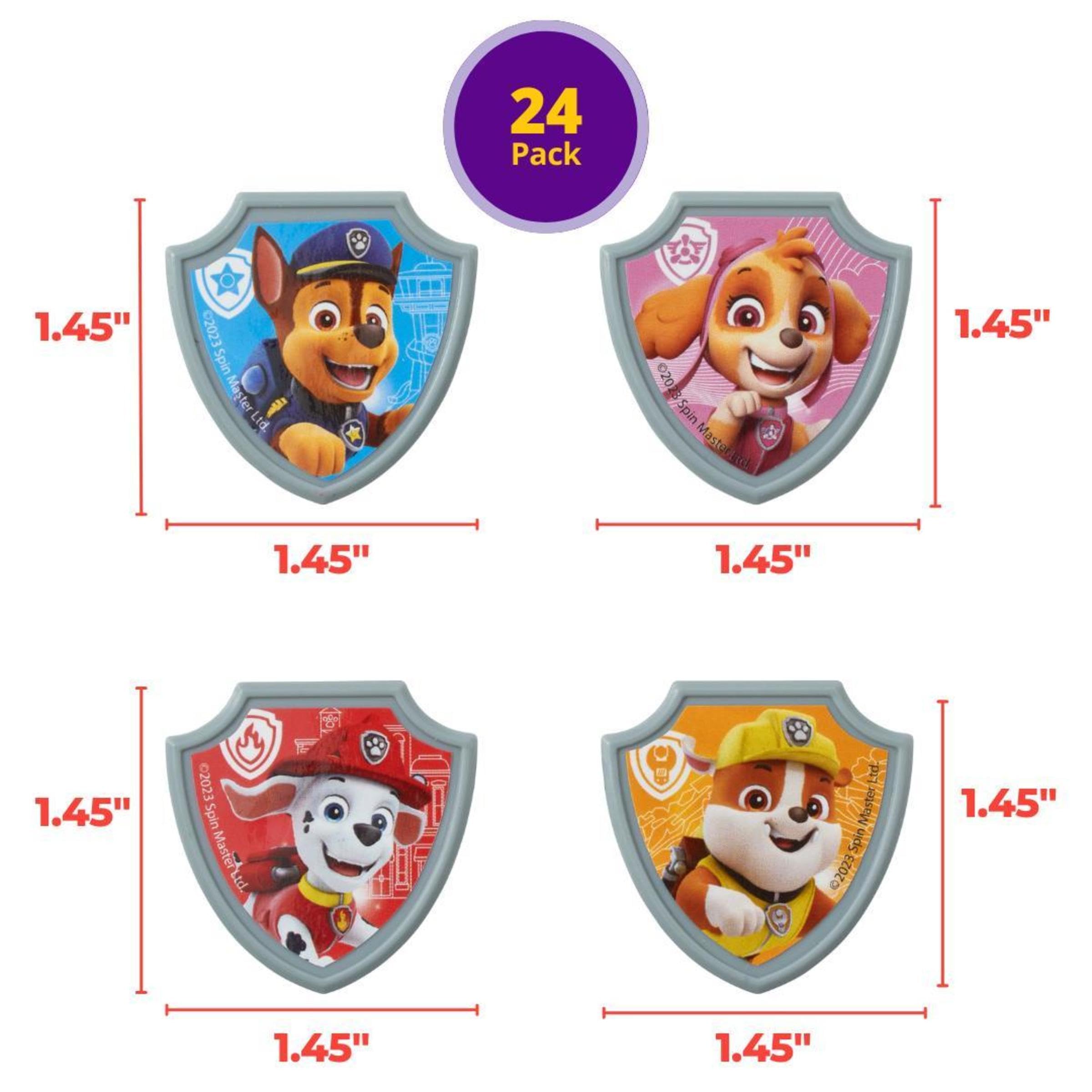 DecoPac Paw Patrol Reporting For Duty Rings, Cupcake Decorations Featuring Rocky, Marshall, Skye, And Rubble - 24 Pack