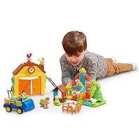 Battat- Bristle Blocks- STEM Interlocking Building Blocks- 67 pc Farm Playset- Developmental Toys for Toddlers & Kid- Barnyard Playset- 2 Years +