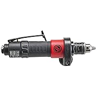Chicago Pneumatic CP887C - Air Power Drill, Hand Drill, Power Tools & Home Improvement, 3/8 Inch (10 mm), Keyed Chuck, Straight Handle, 0.4 HP / 300 W, Stall Torque 3.8 ft. lbf / 5.1 NM - 2100 RPM