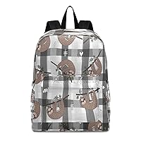 Sloth Backpack for 1-12 Grade Boy Girl,Sloth School Backpack Sloth Toddler Bookbag Teen Backpack