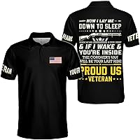 Personalized Veteran Beside My Bed A Gun I Keep Men & Women Polo Shirt S-5XL Multi
