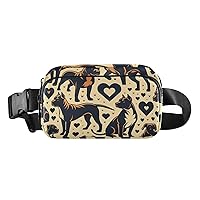 Cross Body Fanny Pack Pitbull-dog-heart Fashion Waist Packs Unisex Belt Bag
