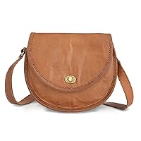 Berliner Bags Vintage Shoulder Bag Pavia, Small Leather Shoulder Bag, Handbag for Women - Brown