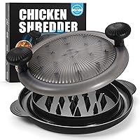 Chicken Shredder 10.8 inch Longer Spikes Make Chicken Shredder Tool Twist More Effective, Meat Shredder with Widened Anti Slip Mat Fix, Suitable for Pork, Beef, Dishwasher (Translucent Black)