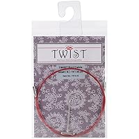 ChiaoGoo 14-Inch Twist Lace Interchangeable Cables, Small, Red