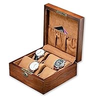 Wooden Watch Box Square Bracelet Display Holder Case Jewelry Organizer