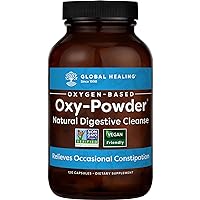 Global Healing Oxy-Powder Colon Cleanse & Detox Cleanse, Gut Cleanse & Colon Cleanser, Constipation Relief for Adults, Bloating Relief for Women, Oxy-Powder Natural Digestive Cleanse (120 Capsules)