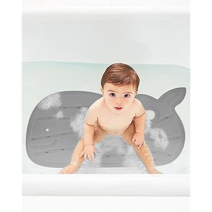 Skip Hop Non-Slip Baby Bath Mat, Moby, Grey