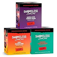 Shameless Snacks - Low Carb Keto Gummies Gluten Free Candy Bundle - Watermelon, Cherry Bomb, Mango Fire