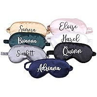 Personalized Satin Sleep Mask with Your Name, Customized Eye Mask Blindfold Bridesmaid Birthday Gift Bachelorette Party Wedding Favor