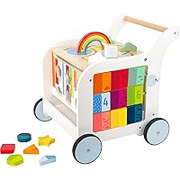 Wooden Toys Premium Sweet Elephant Baby Walker & 5-in-1 Activity Center Designed for Toddlers 12+ Months