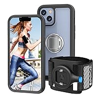 SPORTLINK Compatible with iPhone 13 Running Armband - Cell Phone Armband Holder for Running with Clear Shockproof Case & Phone Ring Holder for Workout Sports Fitness