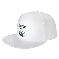 I Suck at Golf Men Women Baseball Hat Flat Bill Hip Pop Cool Dad Hats Sunhat White
