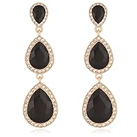 Vintage Rhinestone Teardrop Dangle Earrings Long Dangling Drop Earrings Crystal Chandelier Earrings for Women Wedding Bridal Prom