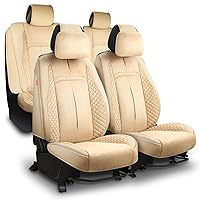 Voris Series Full Set Seat Covers Universal for Cars Trucks SUV, Beige, CA-SC-VORIS-Full-BE
