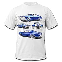 Men's 1968 Chevelle Blue 5 American Muscle T-Shirt