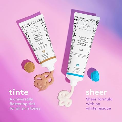 Drunk Elephant Umbra Tinte Physical Daily Defense - Tinted Moisturizer and Broad Spectrum SPF 30 Sunscreen (60 mL / 2 Fl Oz), Lotion