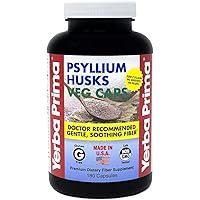 Yerba Prima Fiber Psyllium Husks - 180 Veg Caps