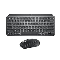 Logitech MX Keys Mini Keyboard + MX Anywhere 3S Wireless Mouse - Fluid Typing, Backlit Keys, Fast Scrolling, USB-C, Bluetooth, Compact, Multi-OS Compatible - Graphite