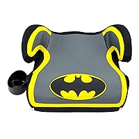 KidsEmbrace DC Comics Batman Backless Booster Car Seat with Seatbelt Positioning Clip, Black and Yellow