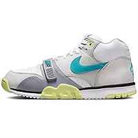 Air Trainer 1 Men's Shoes (FQ8828-100, White/Neutral Grey/Cement Grey/Teal Nebula) Size 8